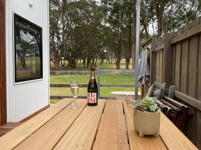 Outdoor table set for two